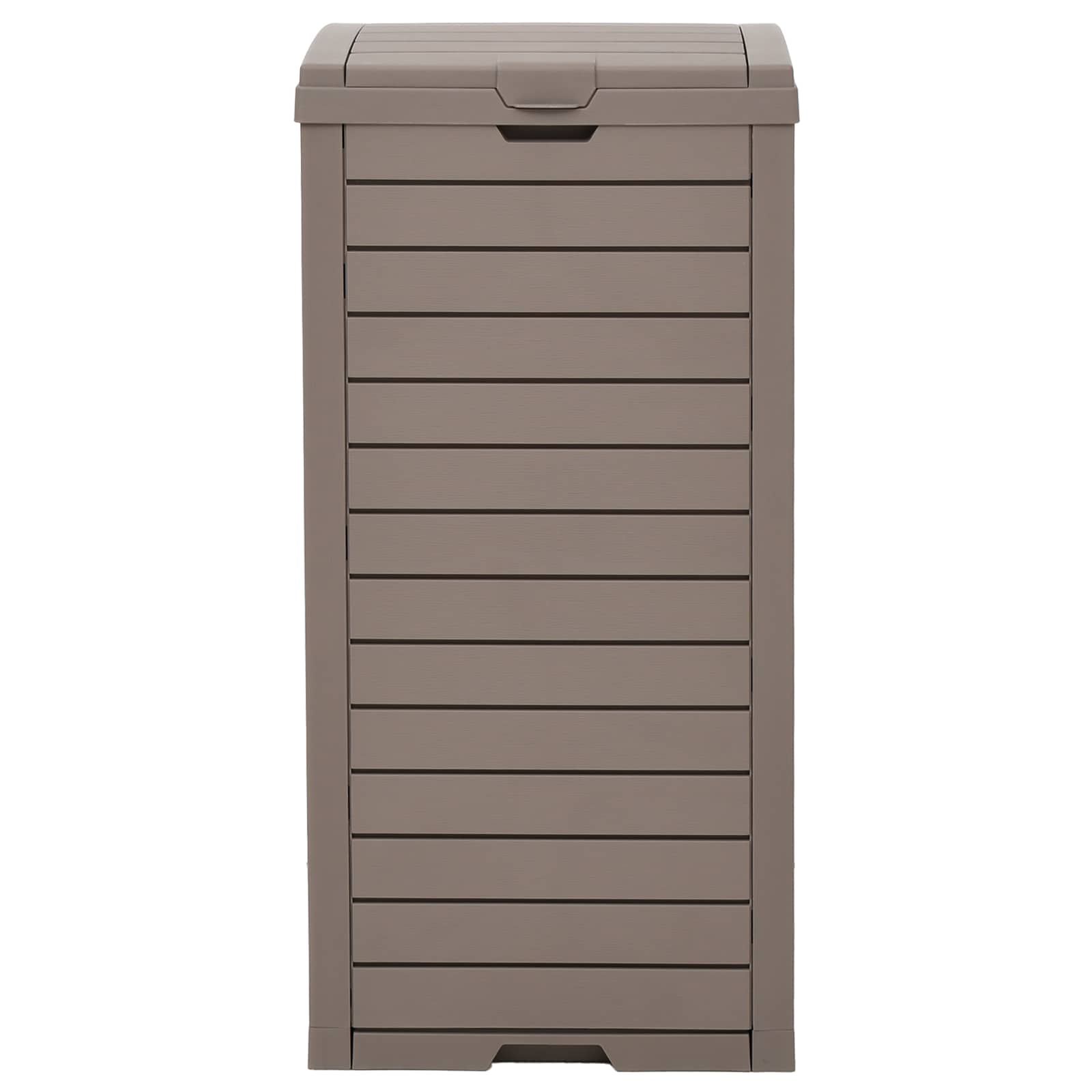 Outdoor Garbage Bin Light Brown 41x41x86 cm Polypropylene