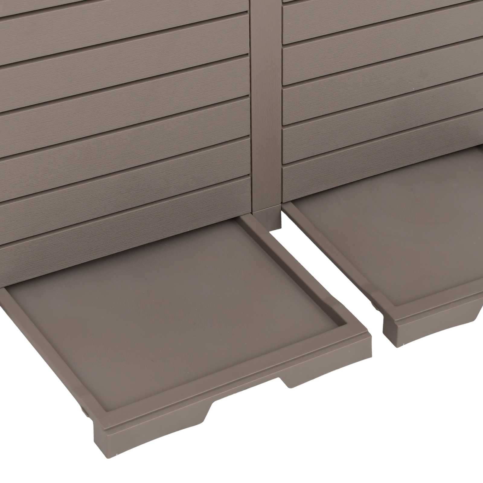 Outdoor Garbage Bin Light Brown 78x41x86 cm Polypropylene