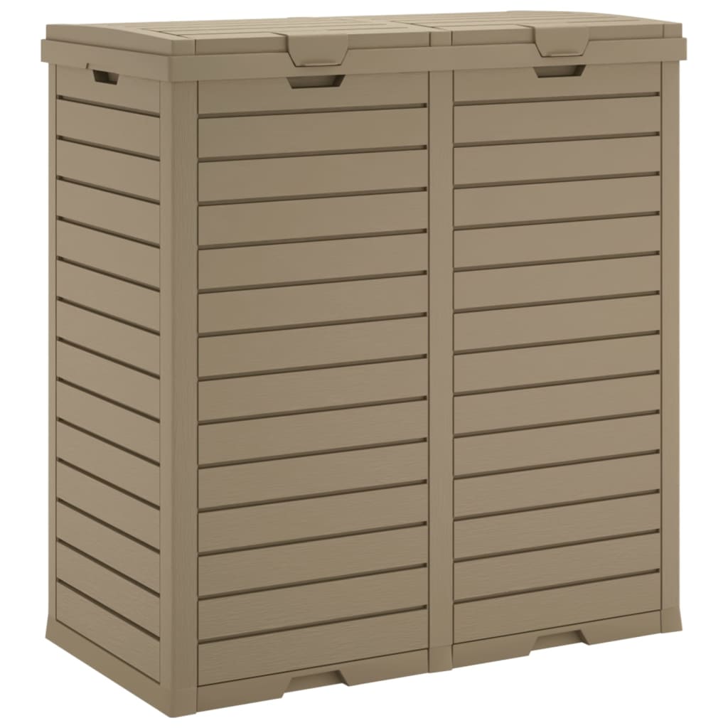 Outdoor Garbage Bin Light Brown 78x41x86 cm Polypropylene