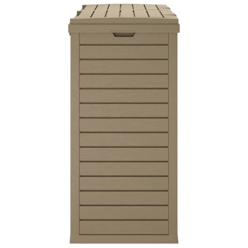 Outdoor Garbage Bin Light Brown 78x41x86 cm Polypropylene
