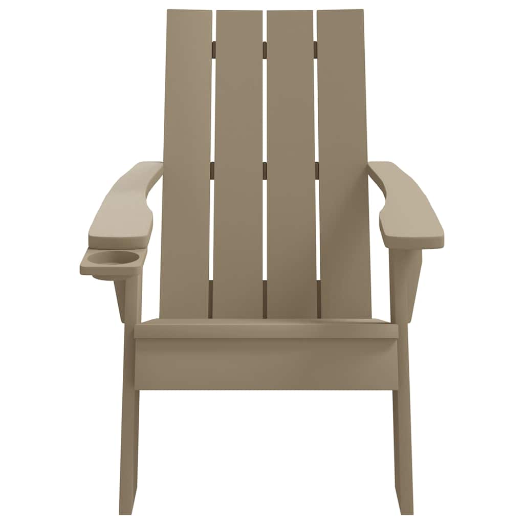 Garden Adirondack Chair Light Brown 75x88.5x89.5cm Polypropylene