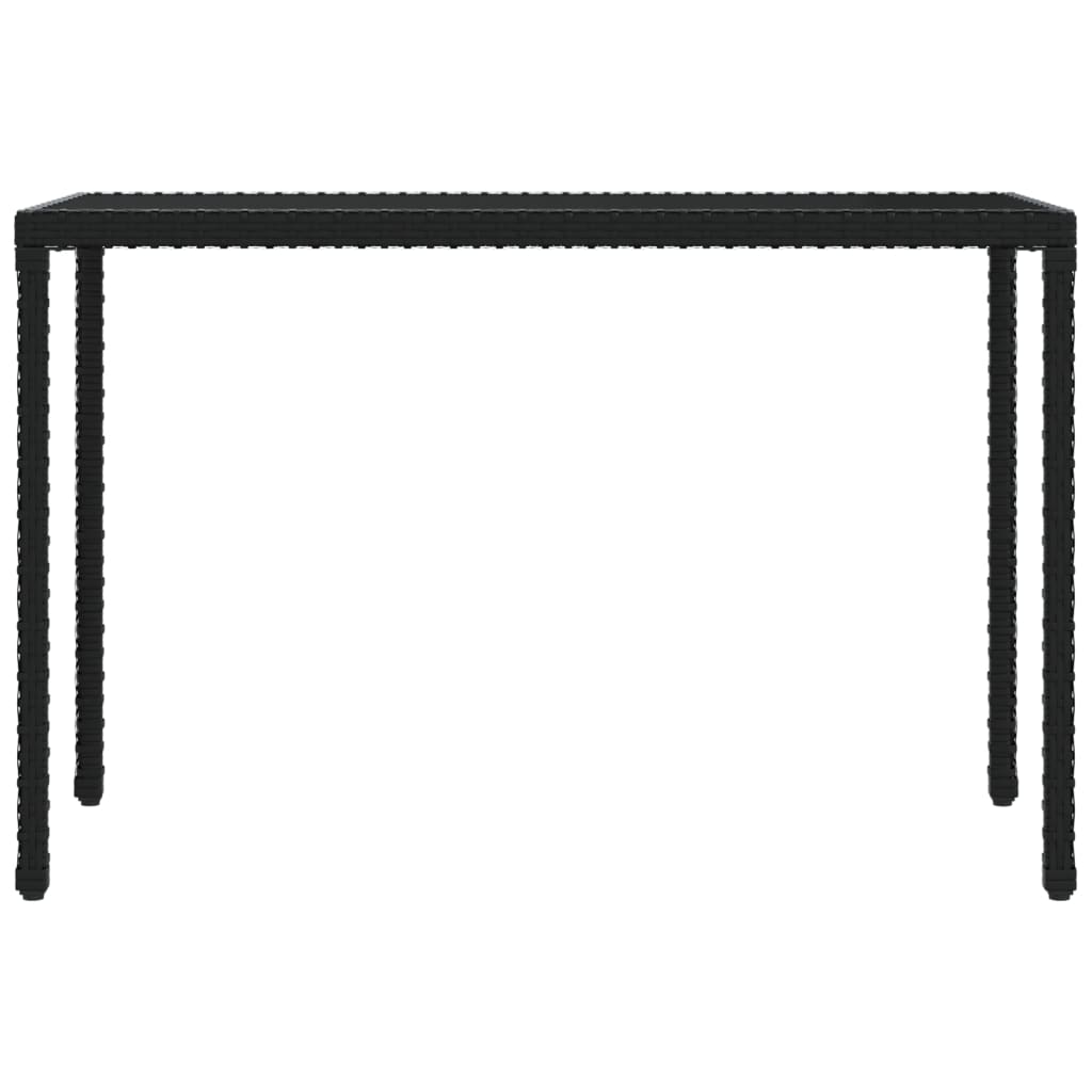 6 Piece Garden Dining Set with Cushions Black Poly Rattan