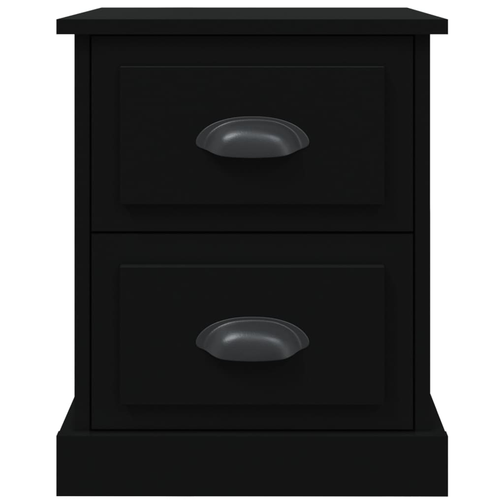 Bedside Cabinet Black 39x39x47.5 cm Engineered Wood
