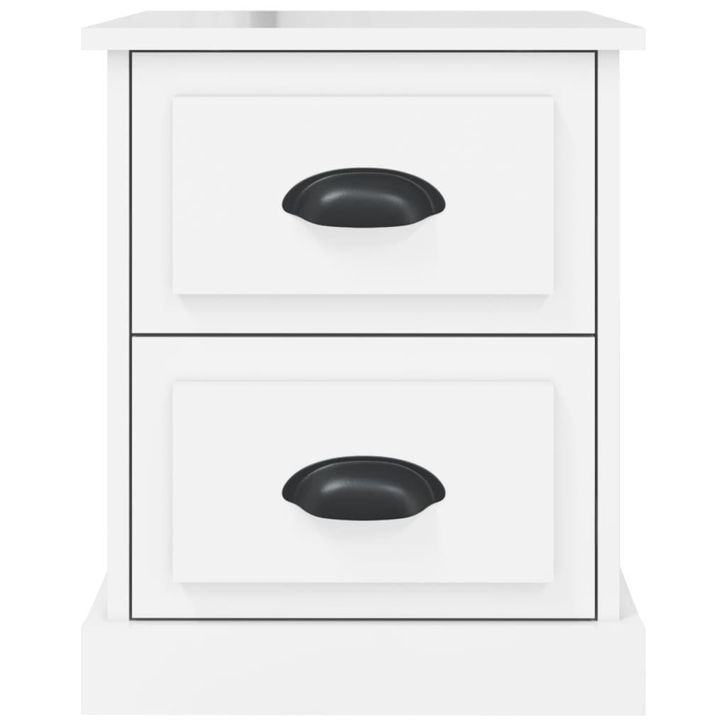 Bedside Cabinets 2 pcs High Gloss White 39x39x47.5 cm Engineered Wood