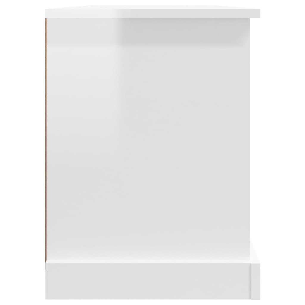 TV Cabinet High Gloss White 99.5x35.5x48 cm Engineered Wood