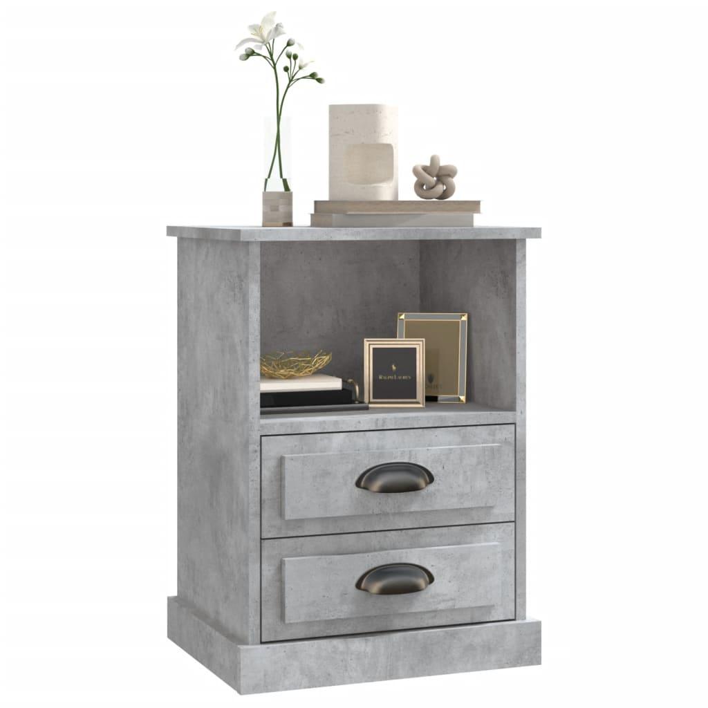Bedside Cabinet Concrete Grey 43x36x60 cm