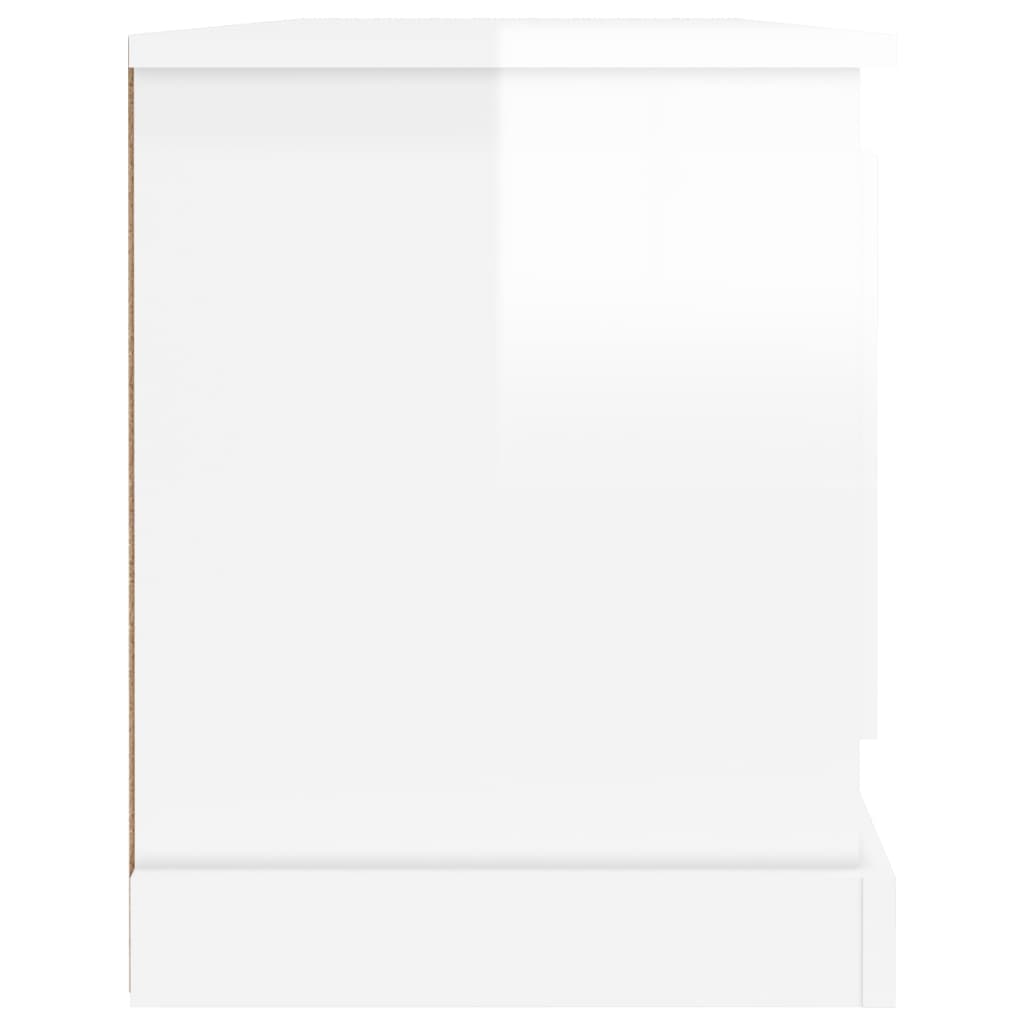 TV Cabinet High Gloss White 100x35.5x45 cm Engineered Wood