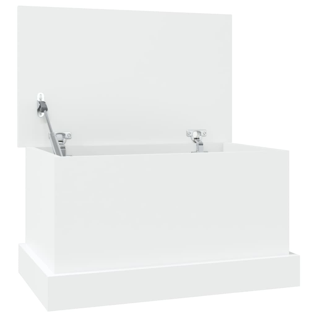 Storage Box White 50x30x28 cm Engineered Wood