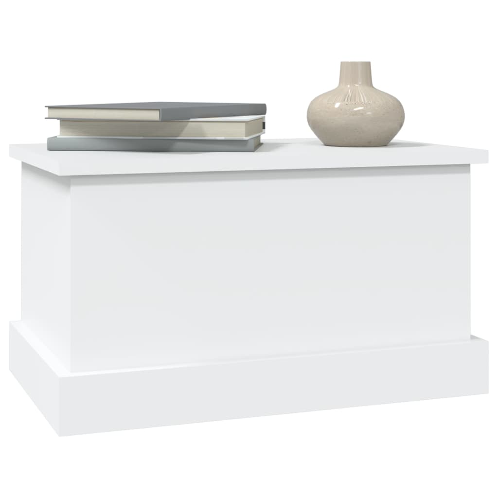 Storage Box White 50x30x28 cm Engineered Wood