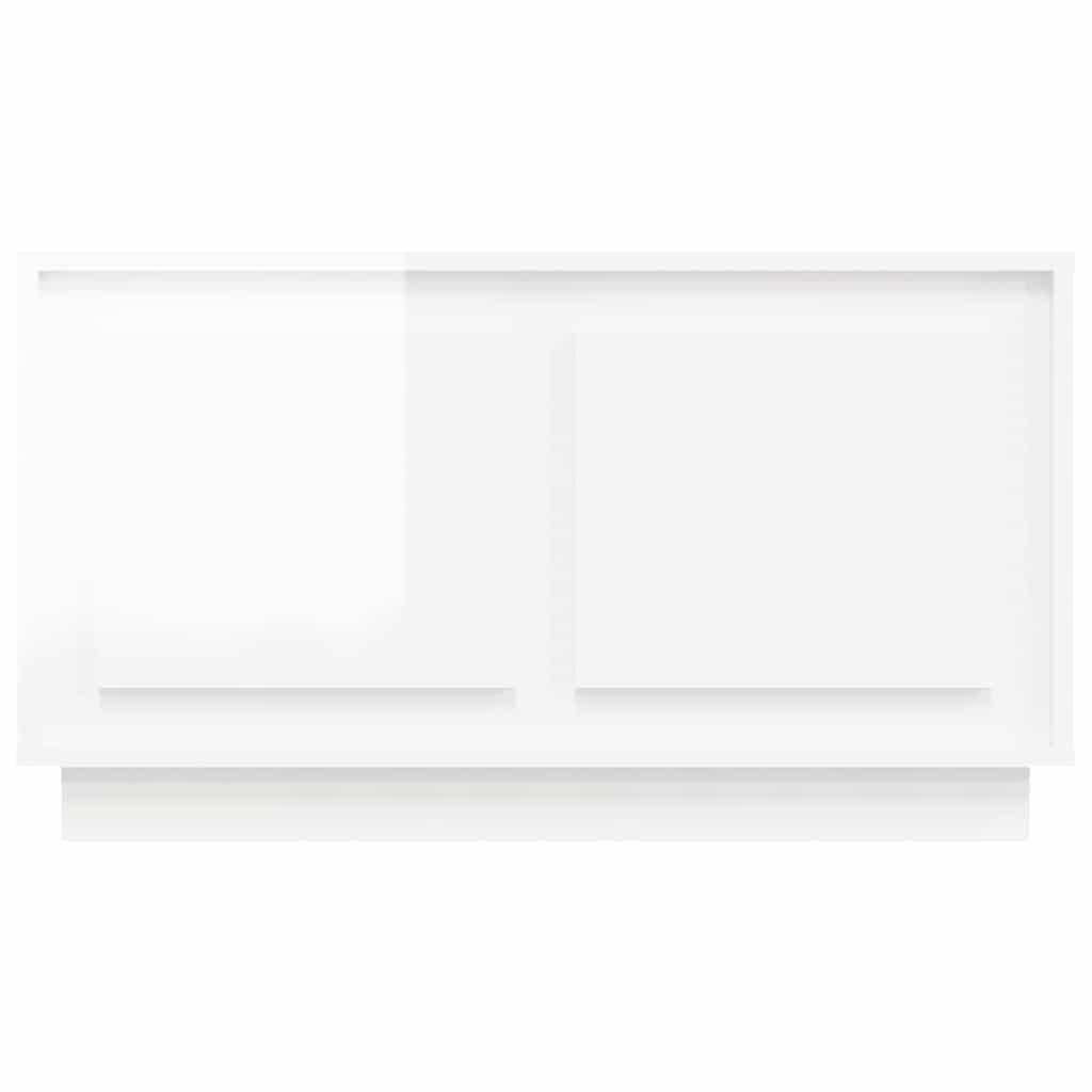 TV Cabinet High Gloss White 80x35x45 cm Engineered Wood
