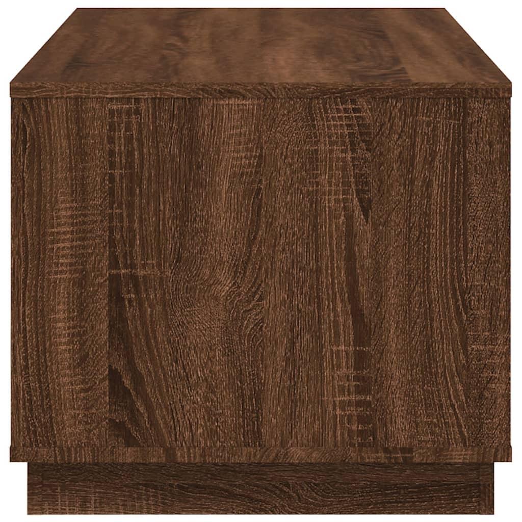 Coffee Table Brown Oak 102x50x44 cm Engineered Wood