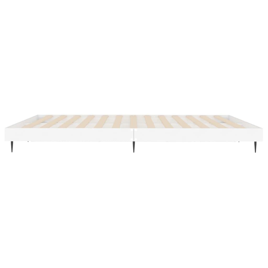 Bed Frame without Mattress White 150x200 cm Engineered Wood