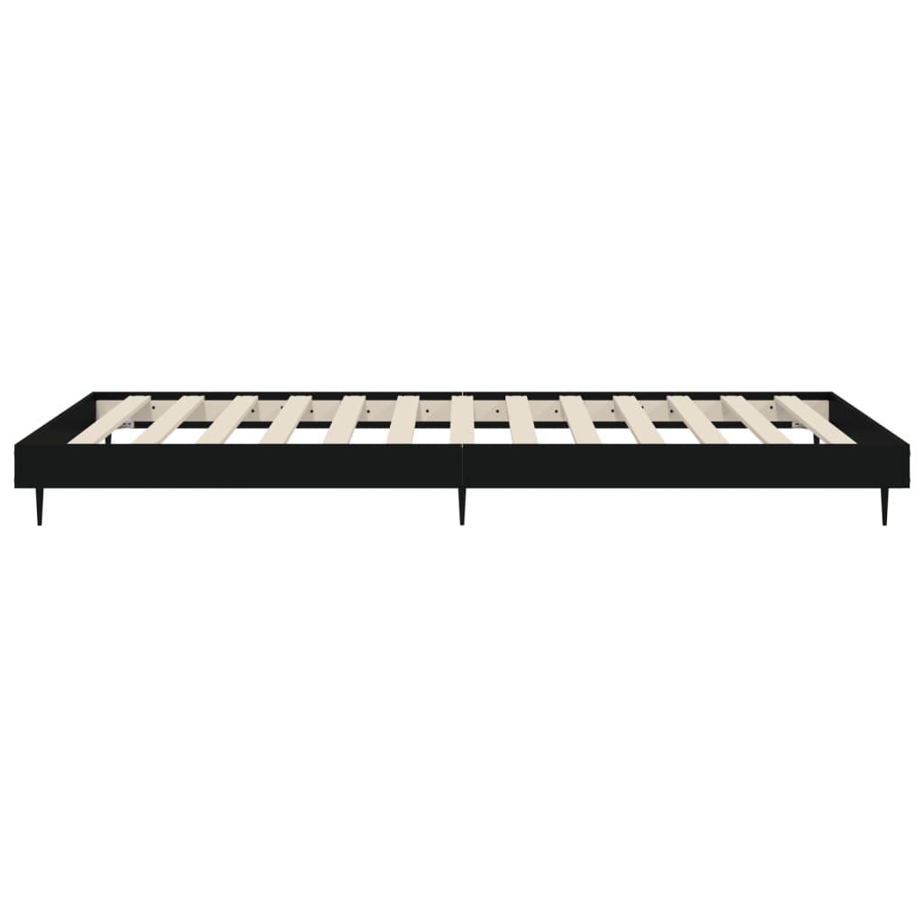 Bed Frame without Mattress Black 90x190 cm Engineered Wood