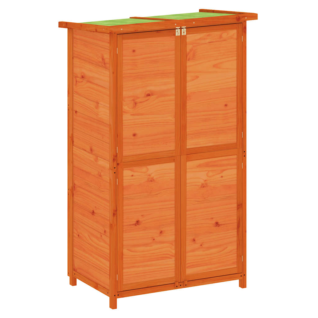 Garden Tool Shed Brown 83x57x140 cm Solid Wood Pine