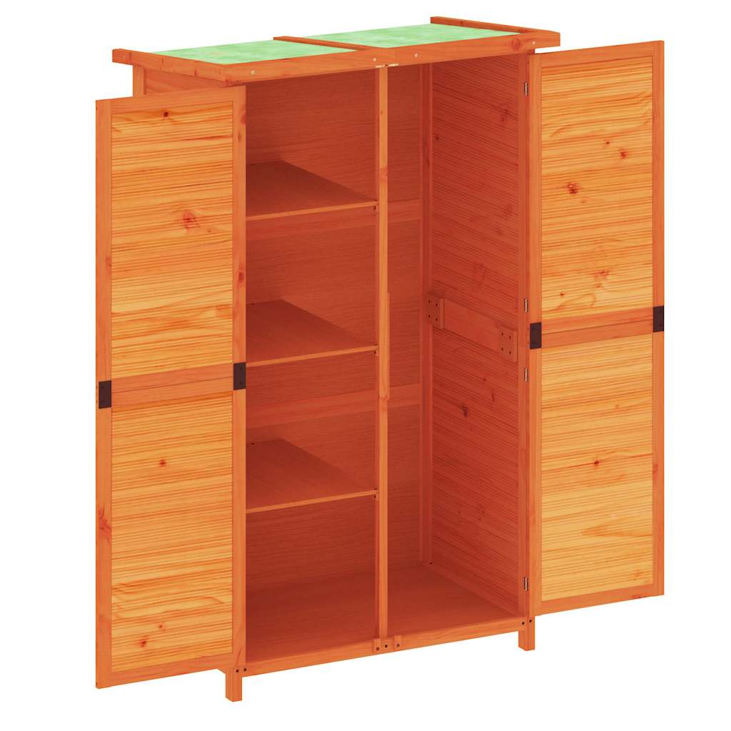 Garden Tool Shed Brown 83x57x140 cm Solid Wood Pine