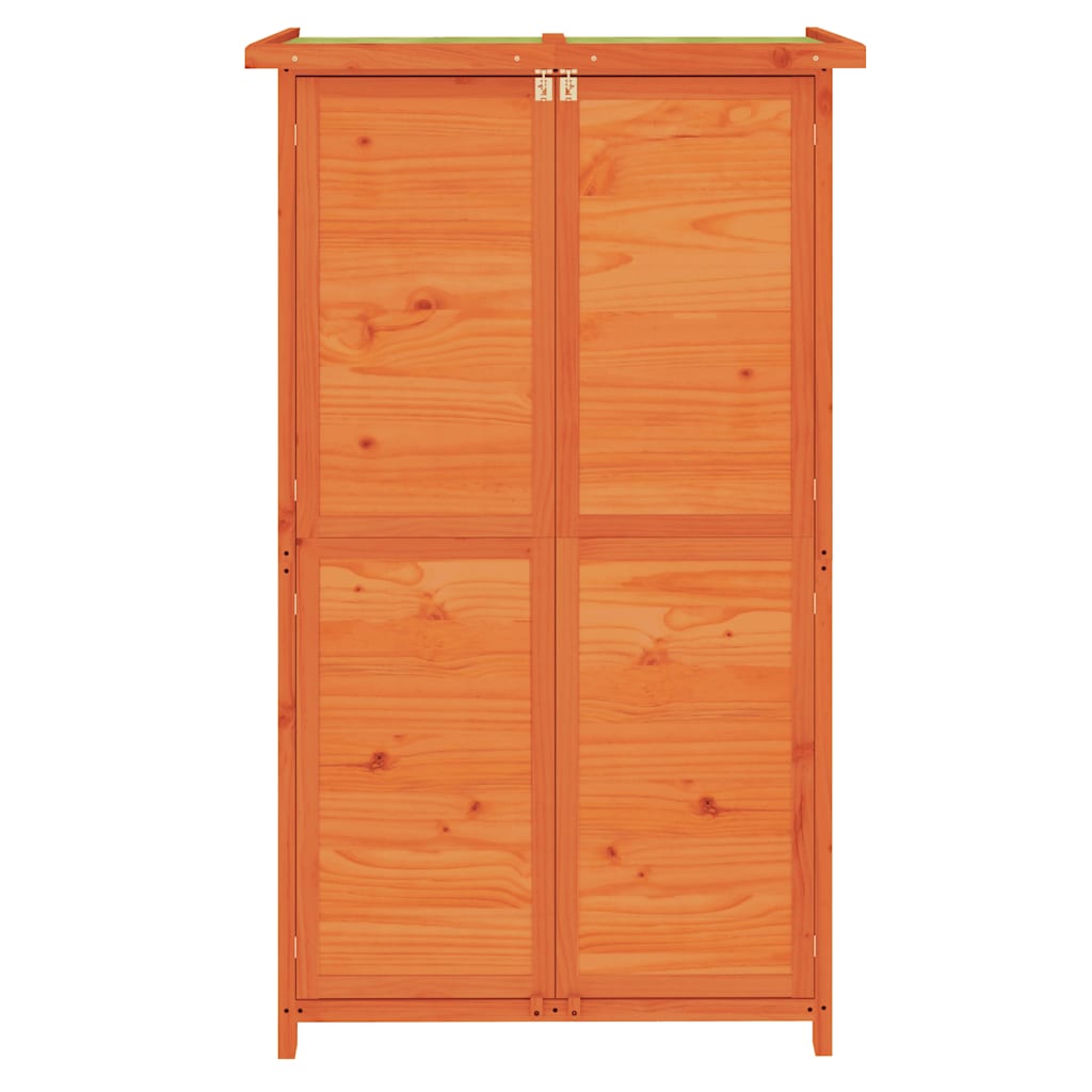 Garden Tool Shed Brown 83x57x140 cm Solid Wood Pine