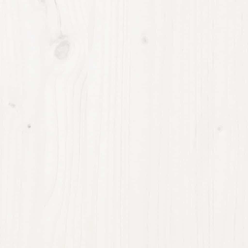 Middle Sofa with Cushions White Solid Wood Pine