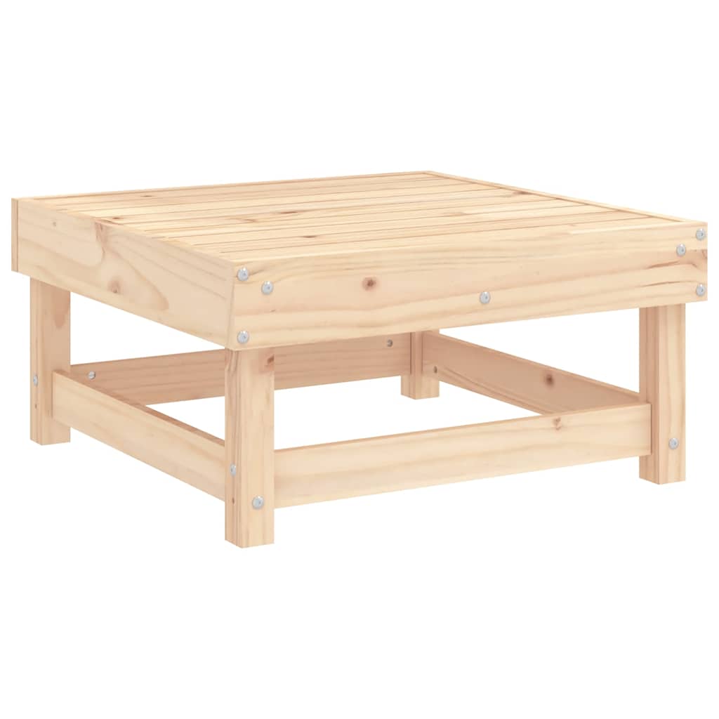Garden Footstools with Cushions 2pcs Solid Wood Pine