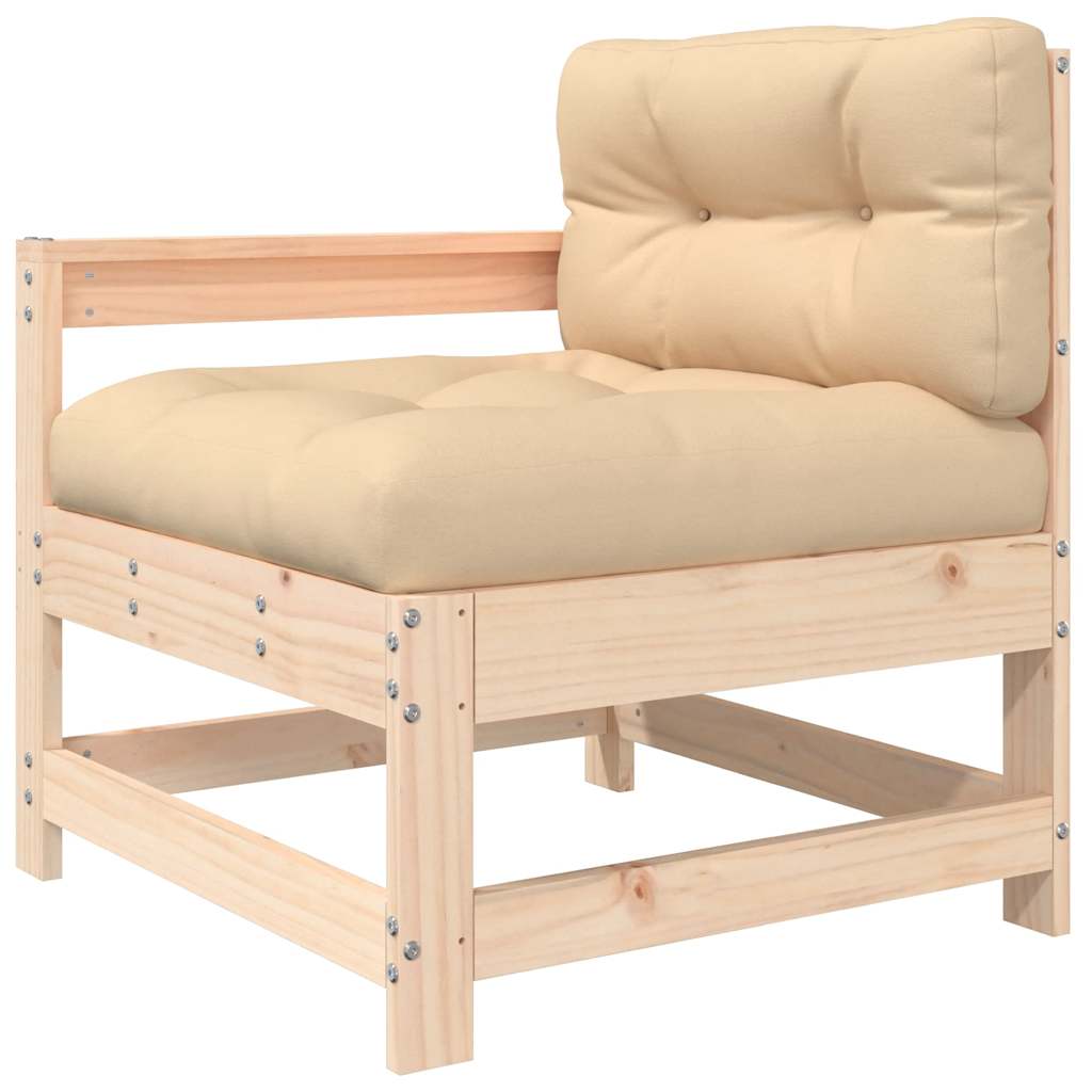 3 Piece Garden Lounge Set with Cushions Solid Wood