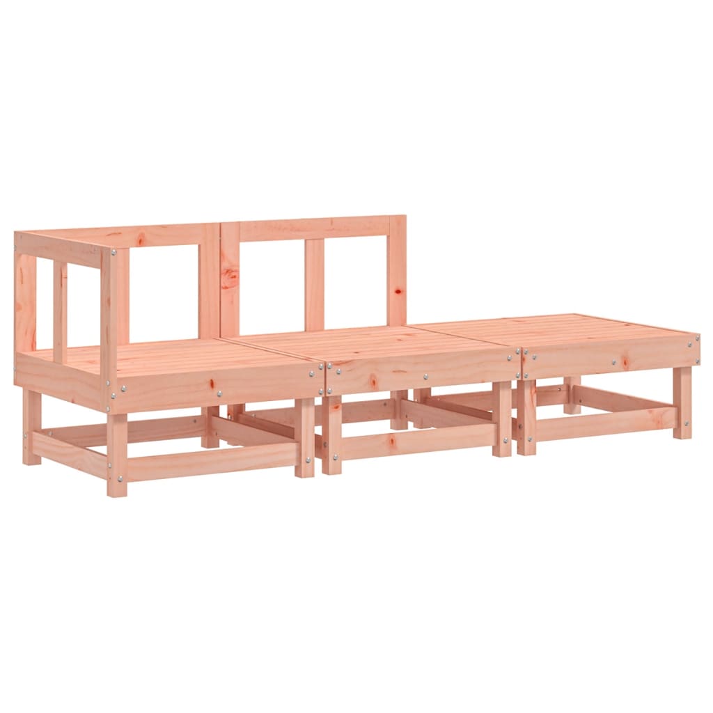 3 Piece Garden Lounge Set Solid Wood Douglas