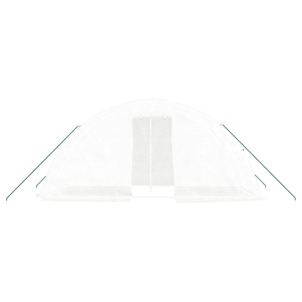 Greenhouse with Steel Frame White 10 m² 5x2x2.3 m