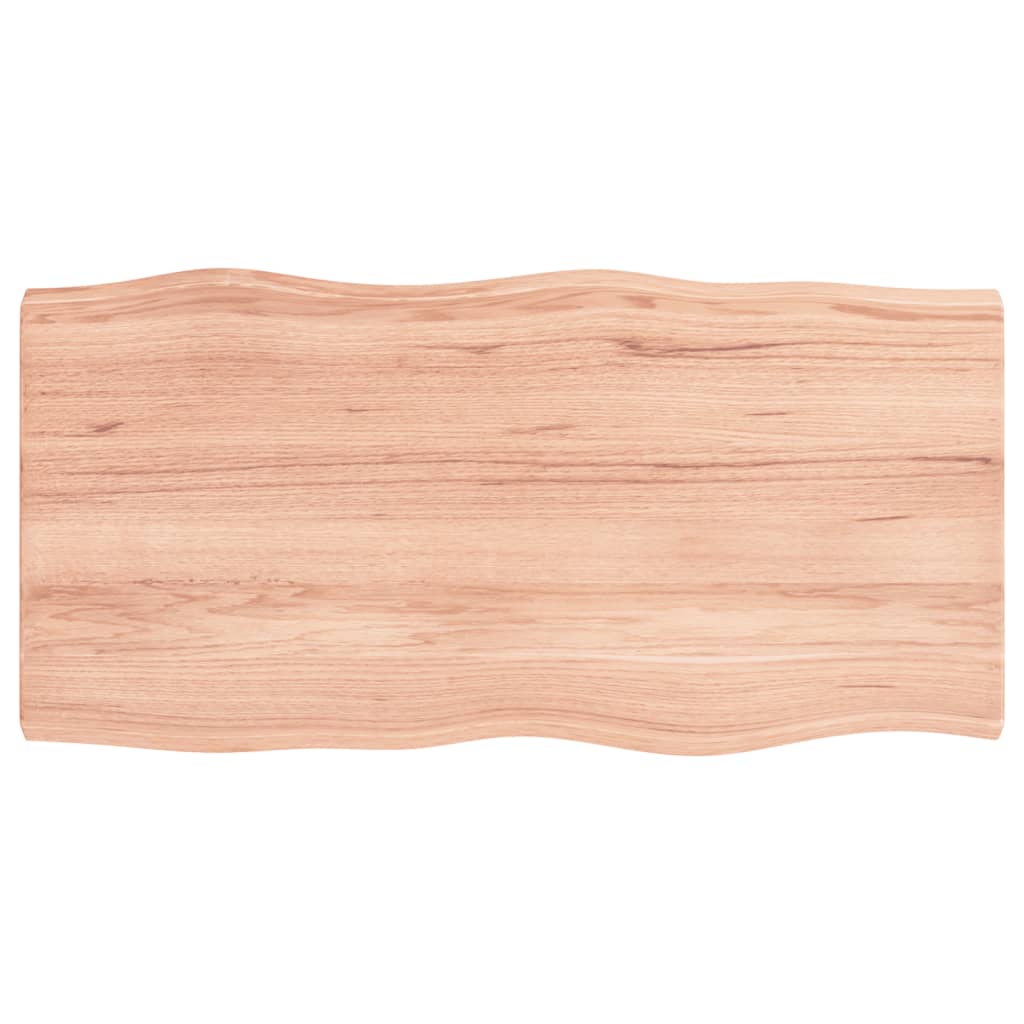 Table Top Light Brown 80x40x(2-4) cm Live Edge