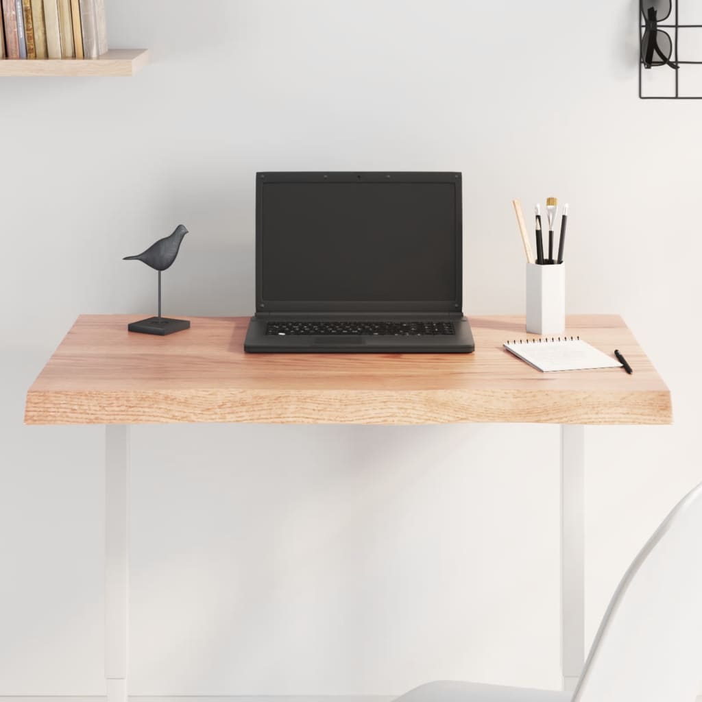 Table Top Light Brown 80x40x(2-4) cm Live Edge
