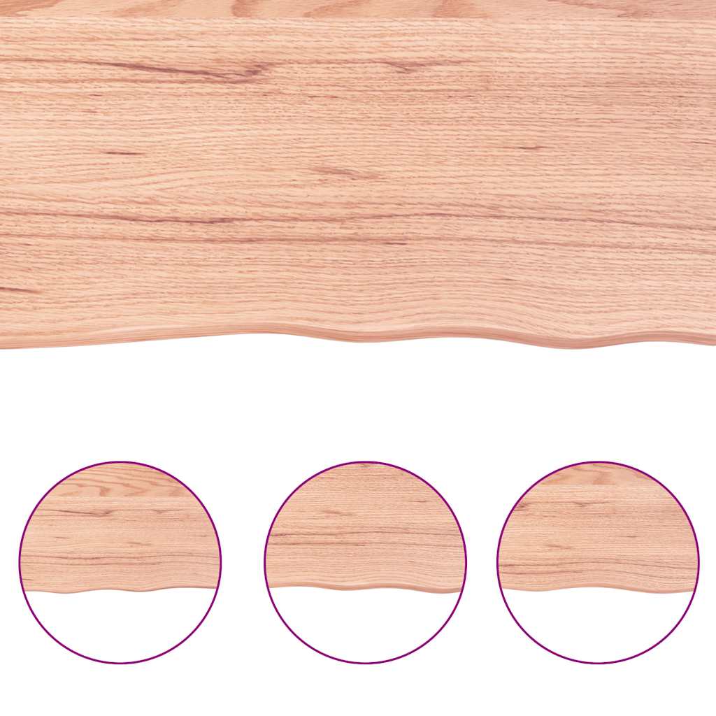 Table Top Light Brown 120x50x(2-6) cm Live Edge