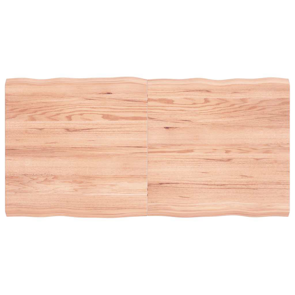 Table Top Light Brown 120x60x(2-4) cm Live Edge