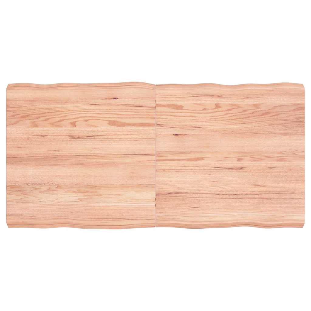 Table Top Light Brown 120x60x(2-6) cm Live Edge