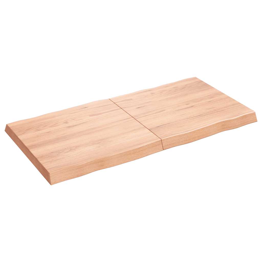 Table Top Light Brown 120x60x(2-6) cm Live Edge
