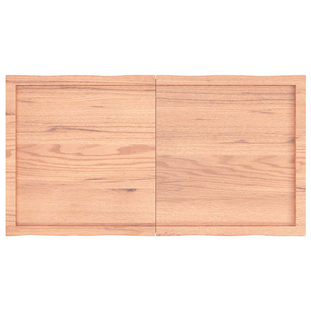 Table Top Light Brown 120x60x(2-6) cm Live Edge