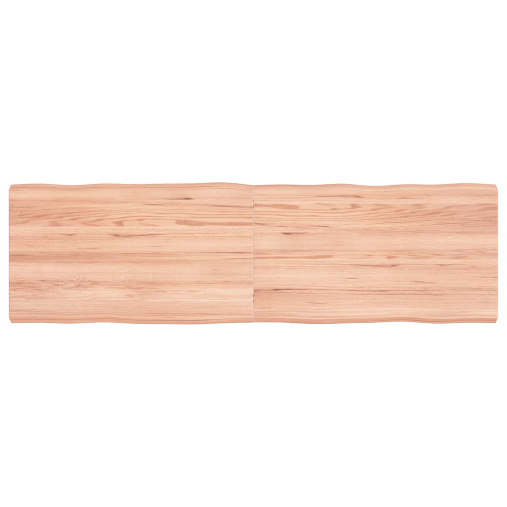 Table Top Light Brown 140x40x(2-4) cm Live Edge