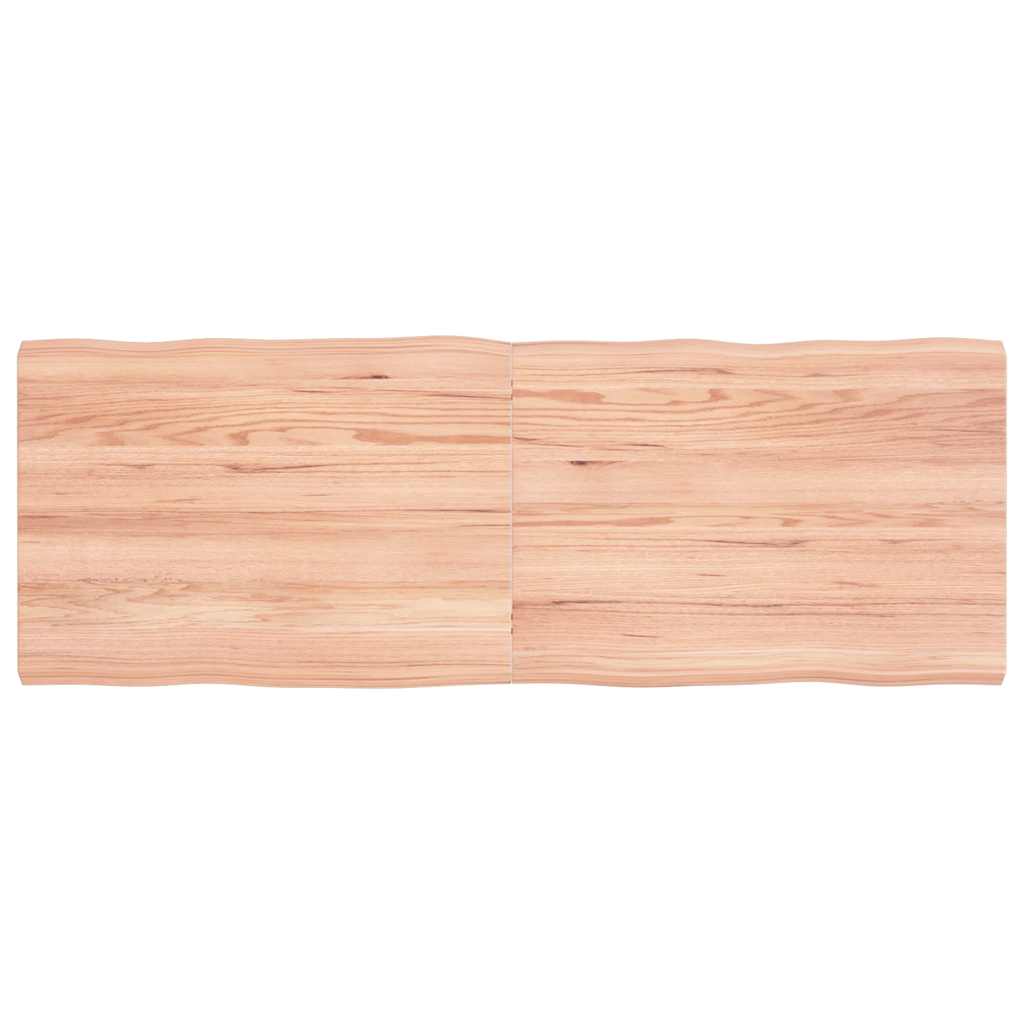 Table Top Light Brown 140x50x(2-4) cm Live Edge