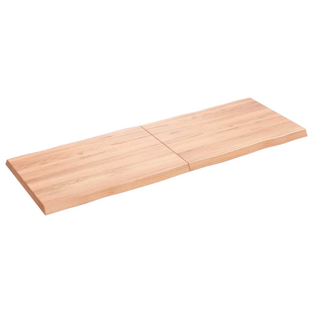 Table Top Light Brown 140x50x(2-4) cm Live Edge