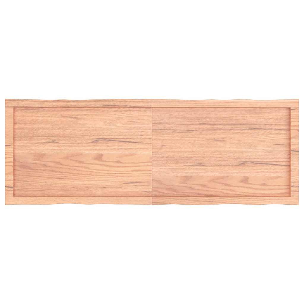 Table Top Light Brown 140x50x(2-4) cm Live Edge