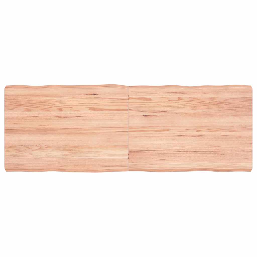 Table Top Light Brown 140x50x(2-6) cm Live Edge