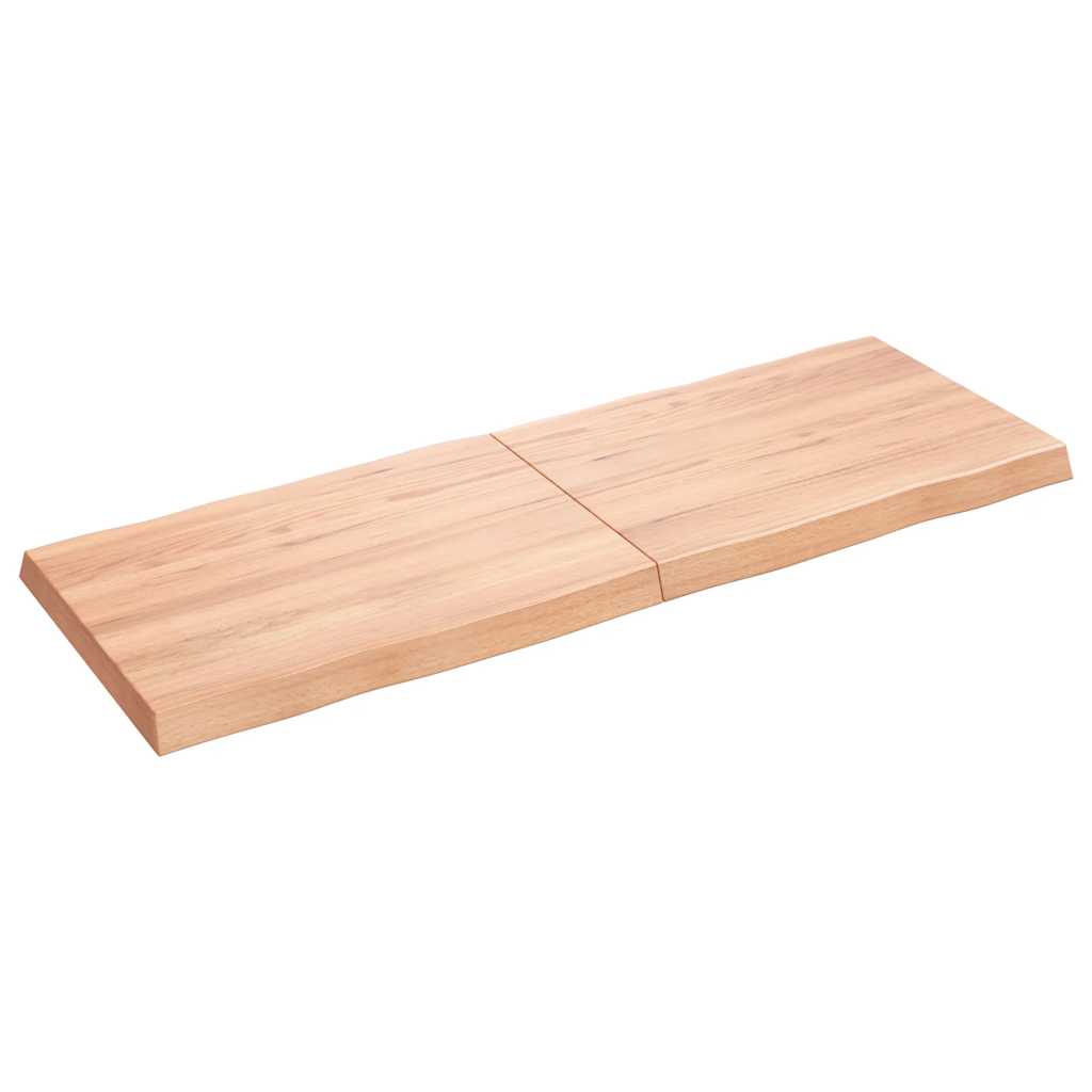 Table Top Light Brown 140x50x(2-6) cm Live Edge