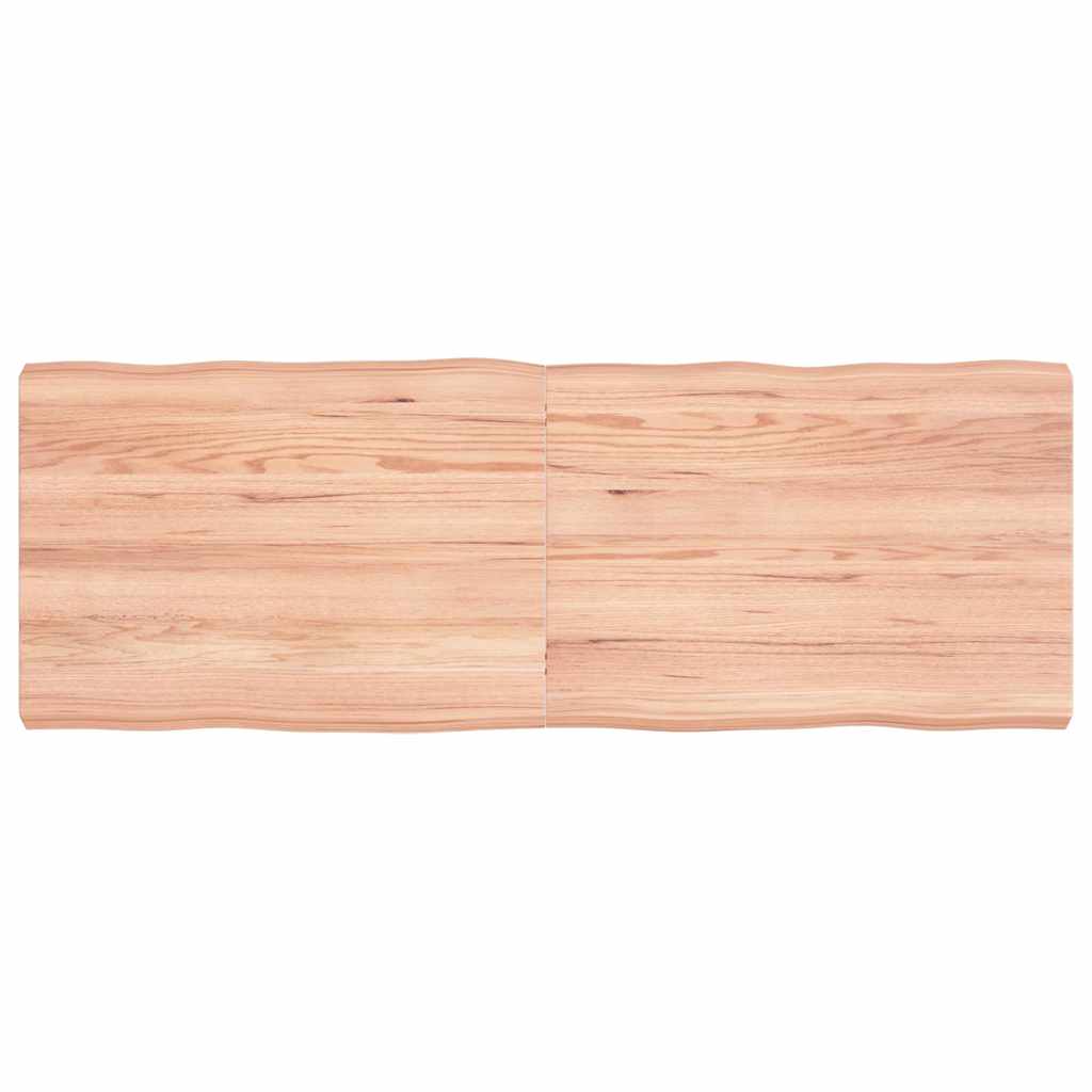 Table Top Light Brown 140x50x(2-6) cm Live Edge