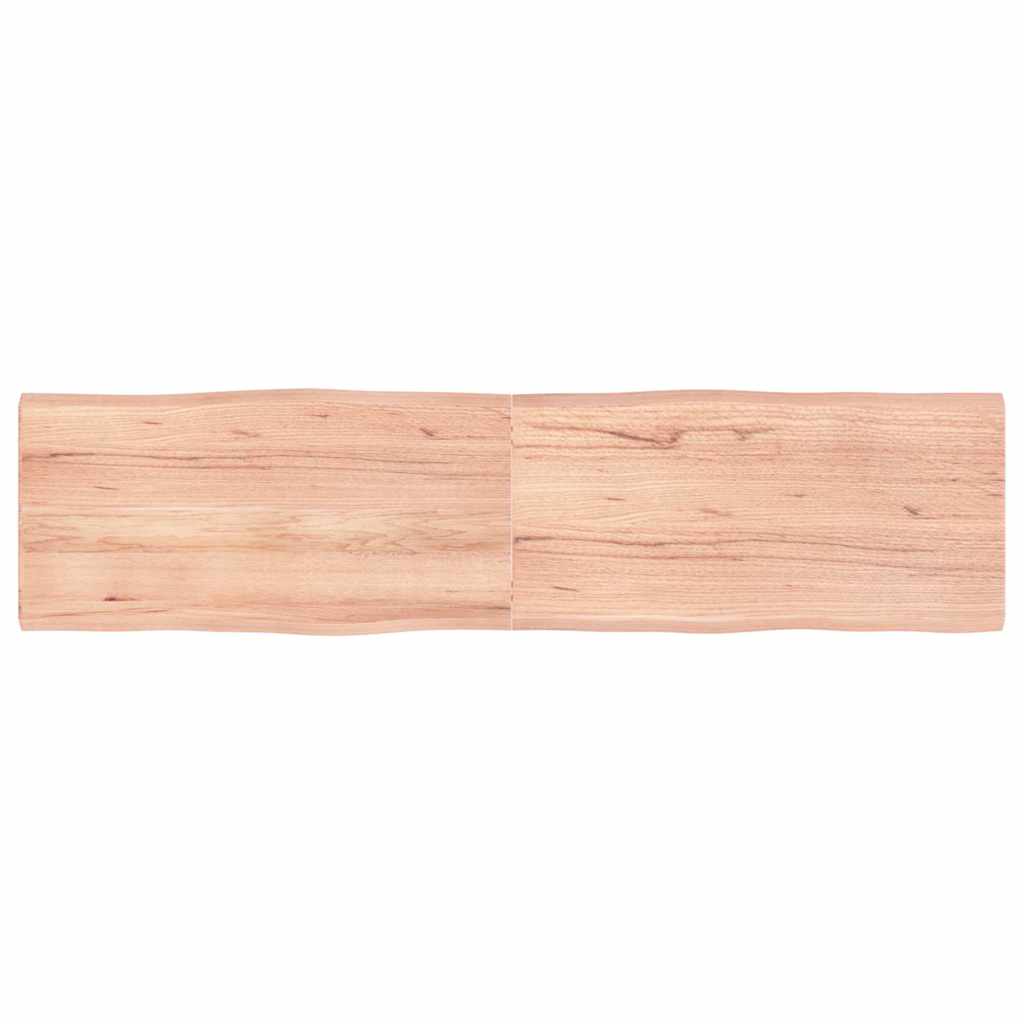 Table Top Light Brown 160x40x(2-4)cm Treated Solid Wood Live Edge