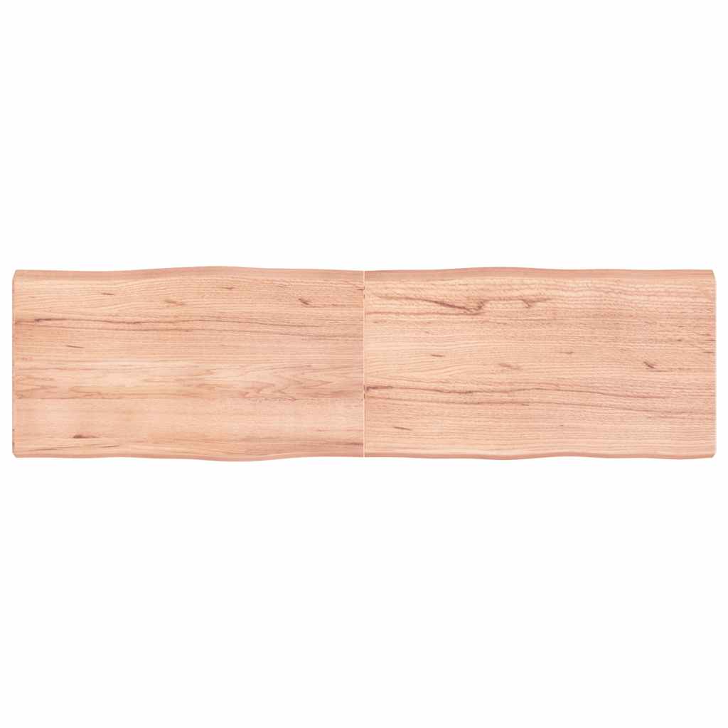 Table Top Light Brown 180x50x(2-6) cm Live Edge