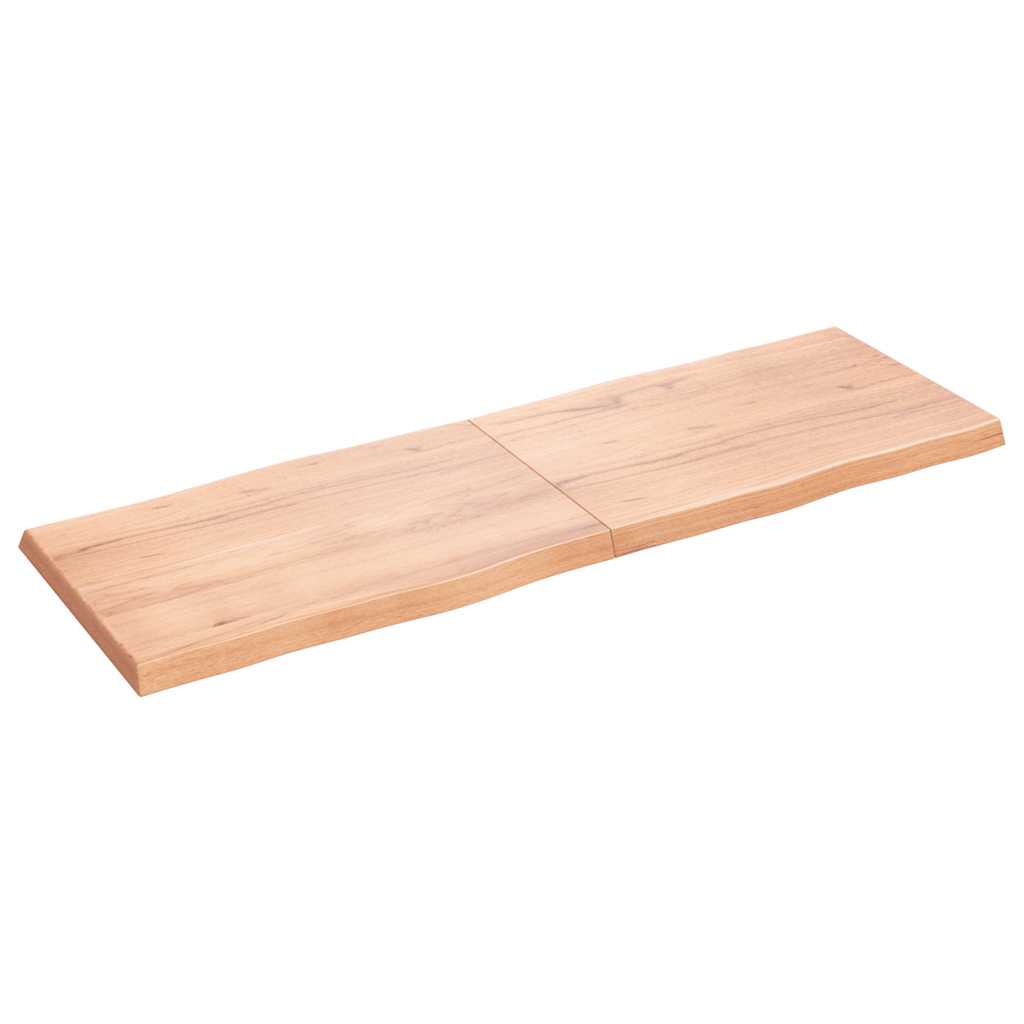 Table Top Light Brown 180x60x(2-6)cm Treated Solid Wood Live Edge