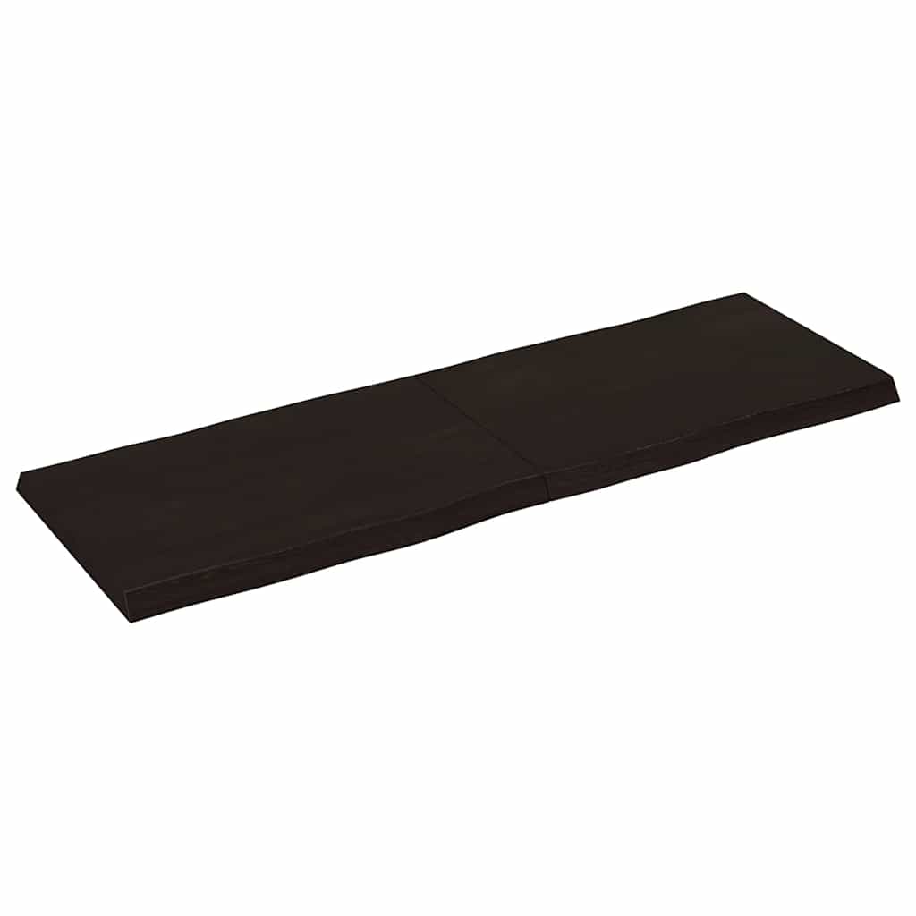Table Top Dark Brown 120x40x(2-4) cm Live Edge