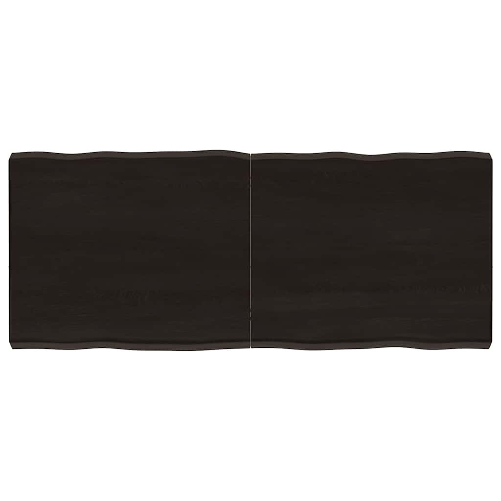 Table Top Dark Brown 120x50x(2-6) cm Live Edge