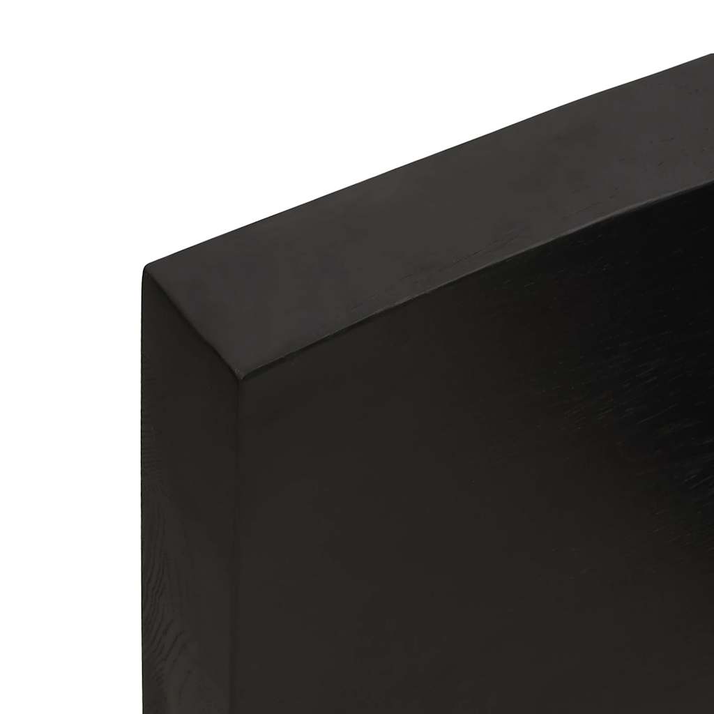 Table Top Dark Brown 120x50x(2-6) cm Live Edge