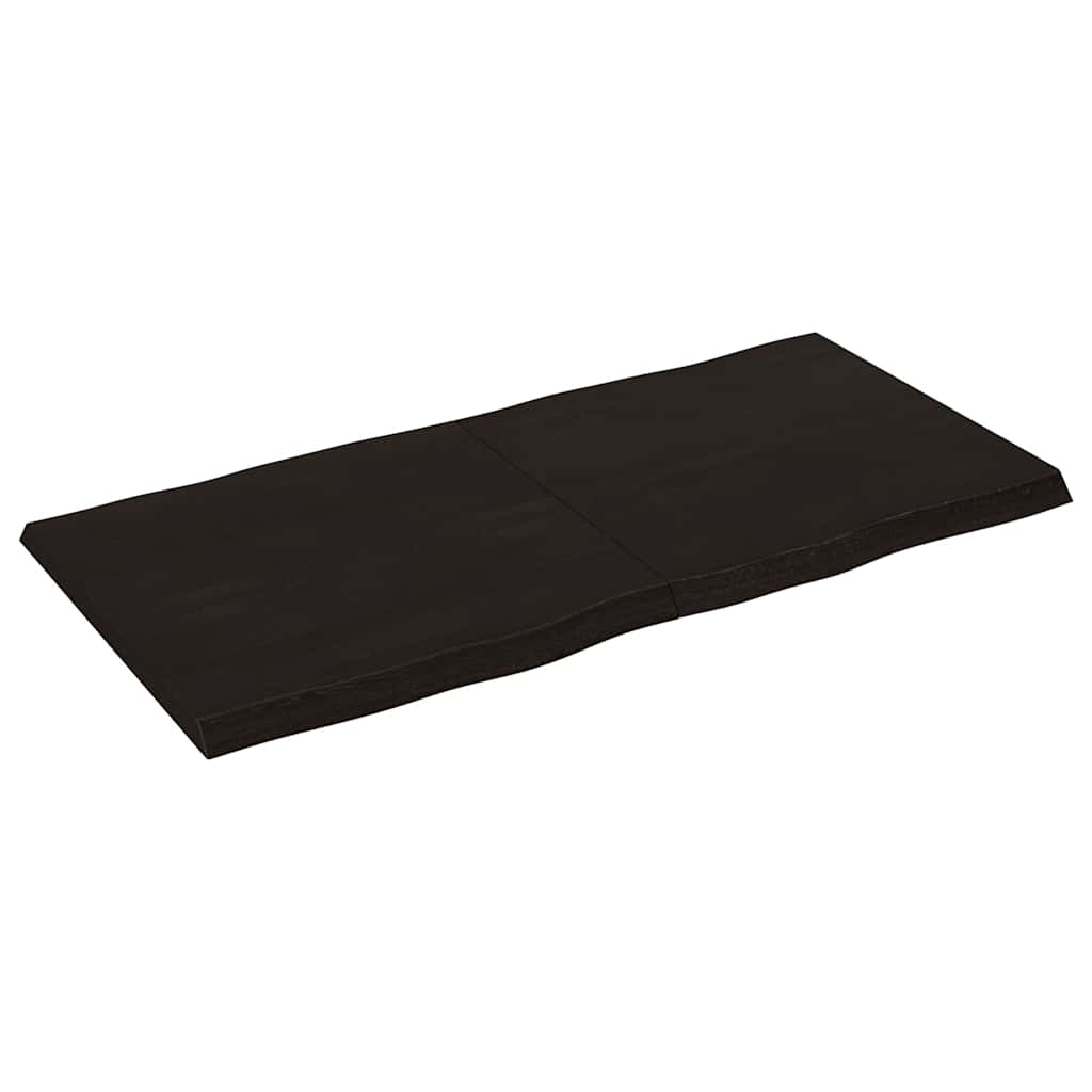 Table Top Dark Brown 120x60x(2-4) cm Live Edge