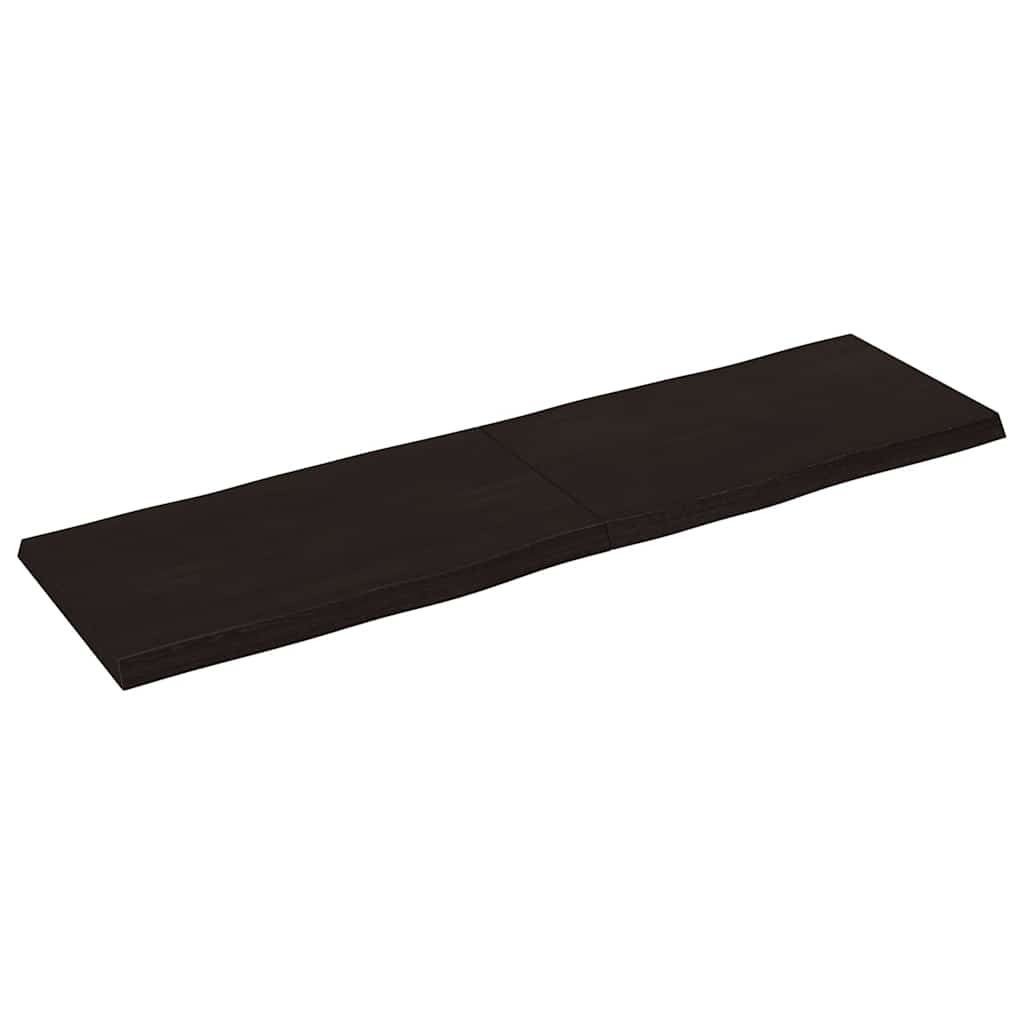Table Top Dark Brown 140x40x(2-4) cm Live Edge