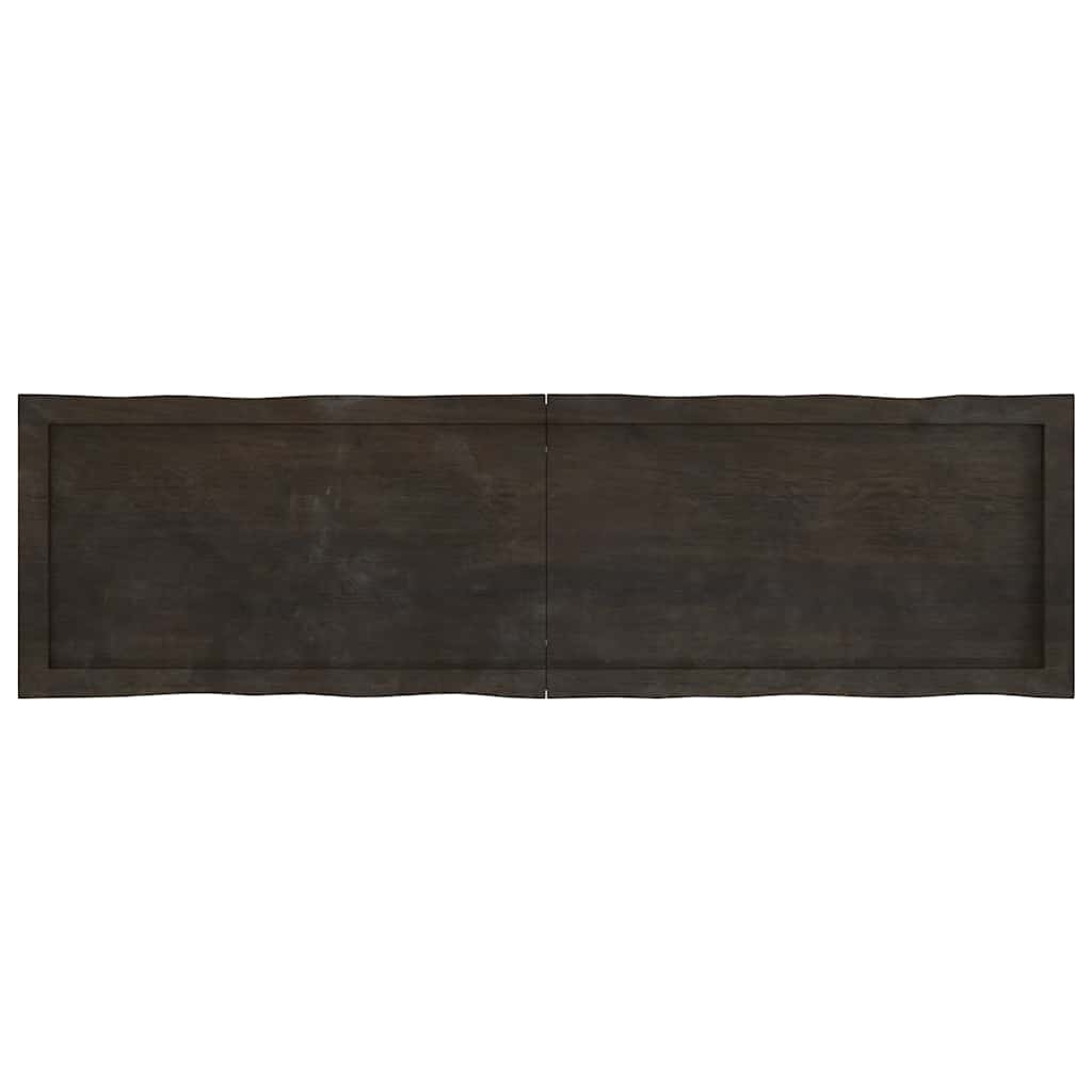 Table Top Dark Brown 140x40x(2-4) cm Live Edge