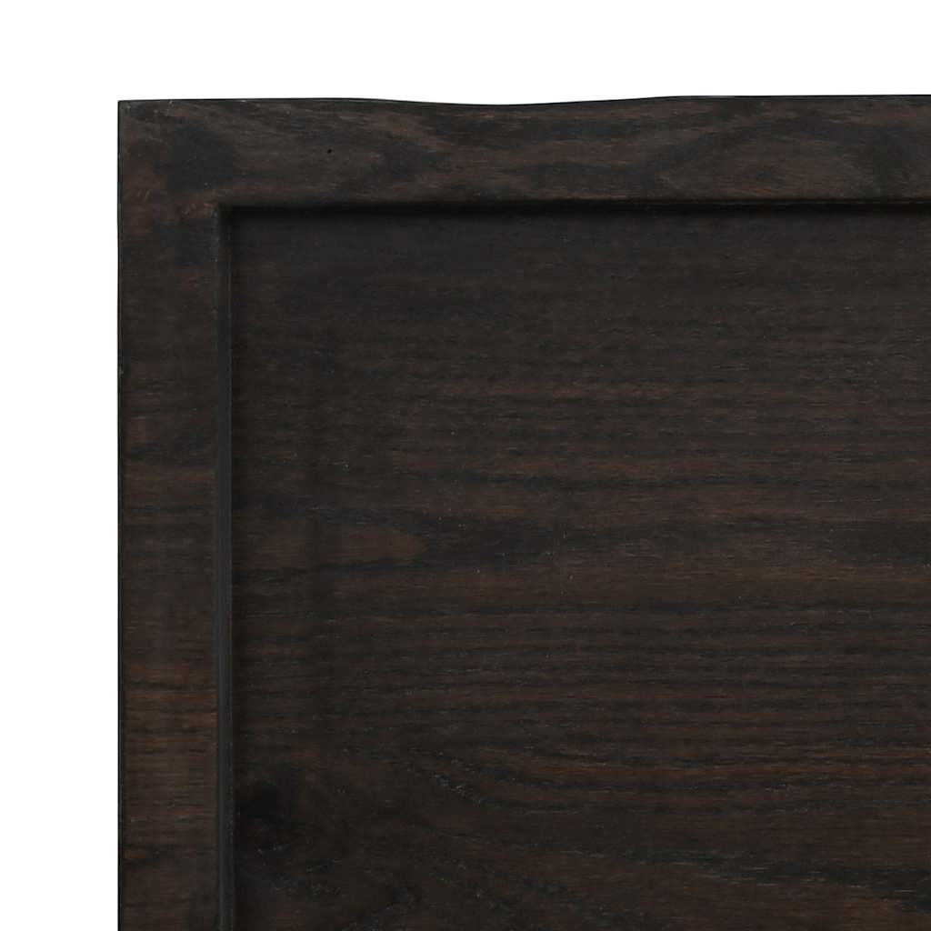 Table Top Dark Brown 140x40x(2-4) cm Live Edge