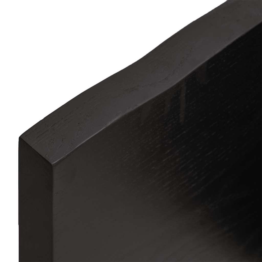 Table Top Dark Brown 140x40x(2-4) cm Live Edge
